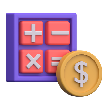 Calculo de pago  3D Icon