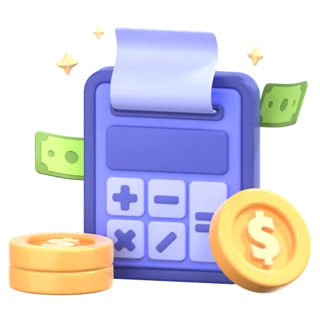 Calculo de pago  3D Icon