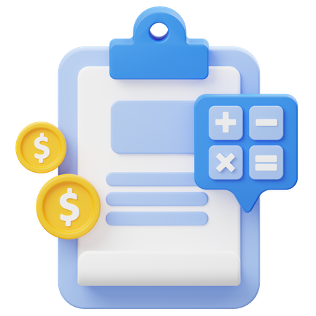 Calculo de pago  3D Icon