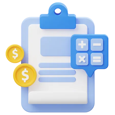 Calculo de pago  3D Icon