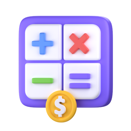 Calculo de pago  3D Icon