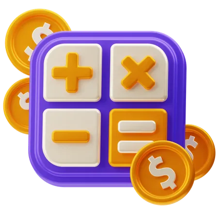 Calculo de pago  3D Icon