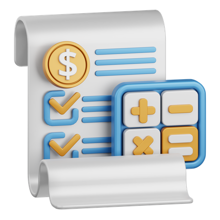 Calculo de pago  3D Icon