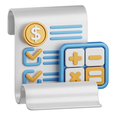 Calculo de pago  3D Icon