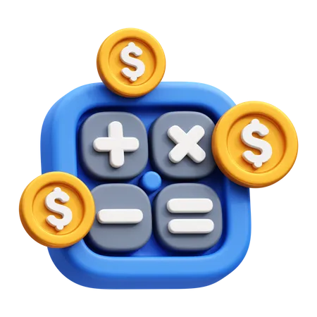 Calculo de pago  3D Icon