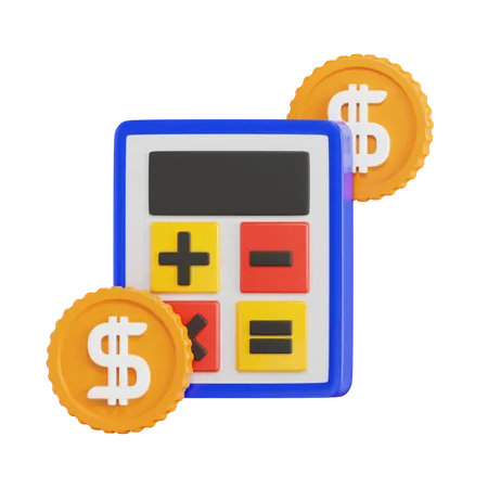 Calculo de pago  3D Icon