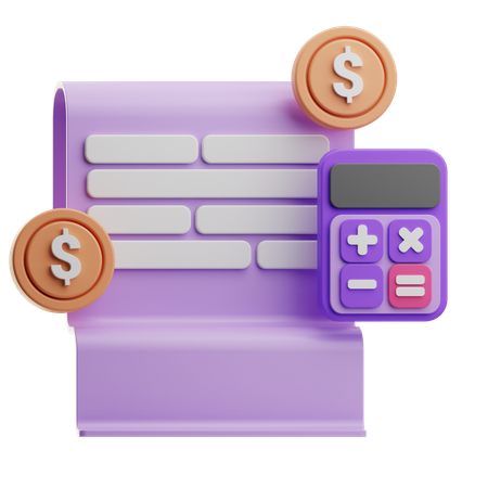 Calculo del presupuesto  3D Icon