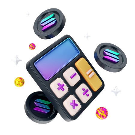 Cálculo de solana  3D Icon