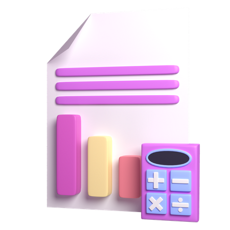 Calculo empresarial  3D Icon