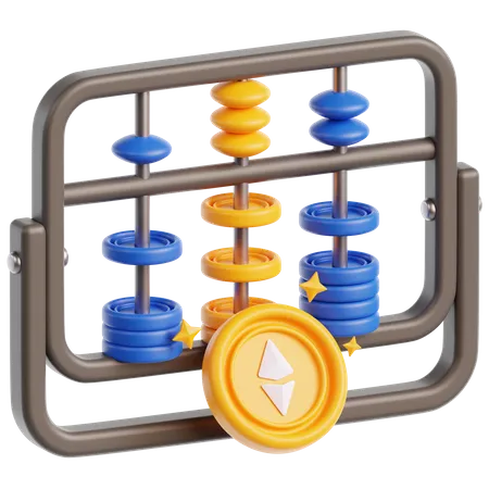 Cálculo de ethereum  3D Icon