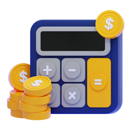 Cálculo financeiro  3D Icon