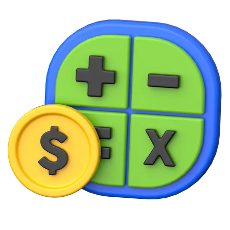 Cálculo financeiro  3D Icon