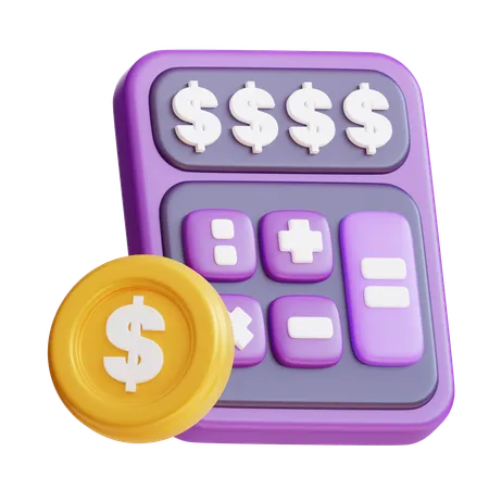 Cálculo financeiro  3D Icon