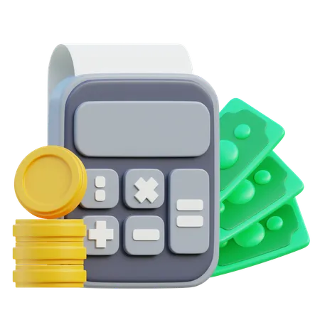 Cálculo financeiro  3D Icon