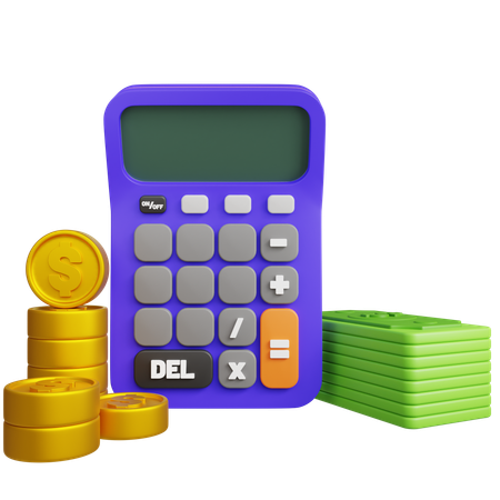 Cálculo financeiro  3D Icon