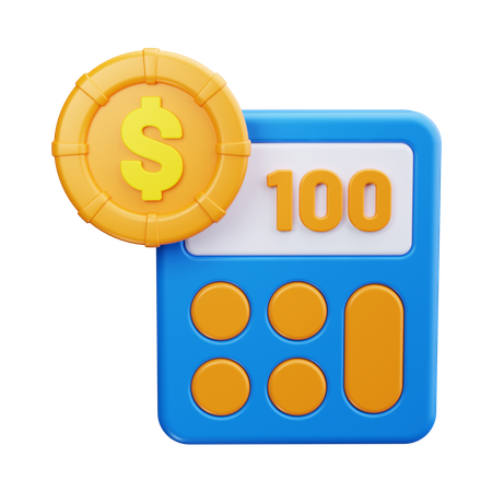 Cálculo financeiro  3D Icon