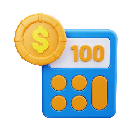 Cálculo financeiro  3D Icon