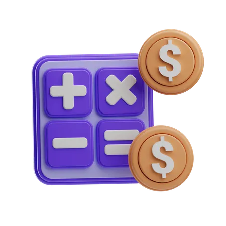 Cálculo financeiro  3D Icon