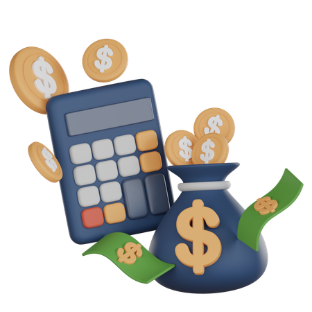 Cálculo financeiro  3D Icon