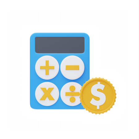 Cálculo financeiro  3D Icon