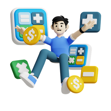 Cálculo financeiro  3D Icon
