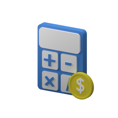 Cálculo financeiro  3D Icon