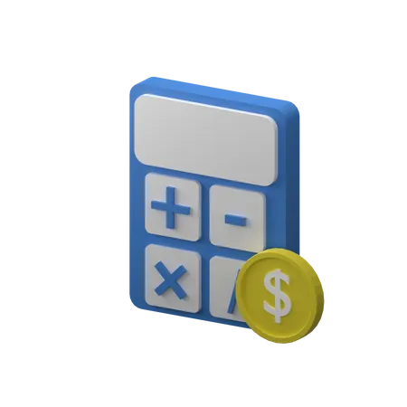 Cálculo financeiro  3D Icon