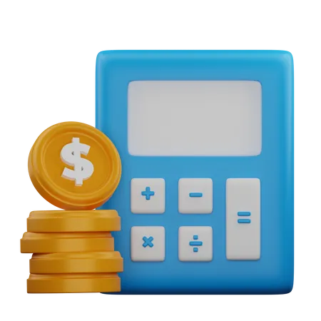 Cálculo financeiro  3D Icon