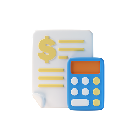 Cálculo financeiro  3D Icon