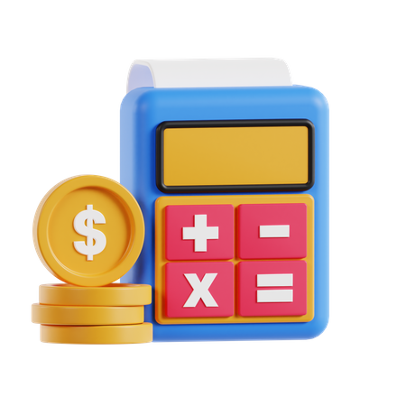 Cálculo financeiro  3D Icon