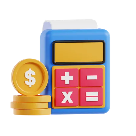 Cálculo financeiro  3D Icon