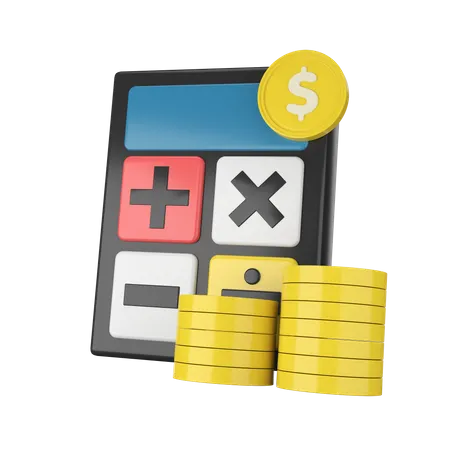 Cálculo financeiro  3D Icon