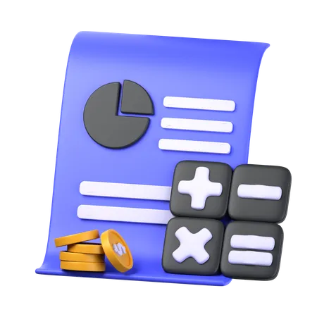 Cálculo financeiro  3D Icon