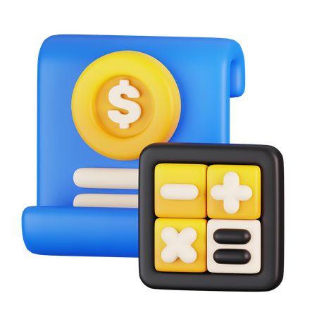 Cálculo financeiro  3D Icon