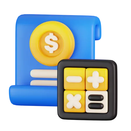 Cálculo financeiro  3D Icon