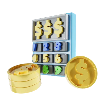 Calculo financiero  3D Icon