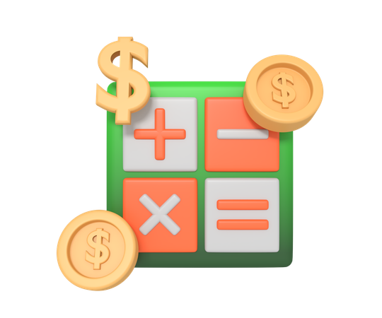 Calculo financiero  3D Icon