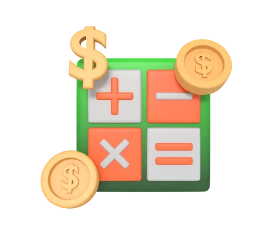 Calculo financiero  3D Icon