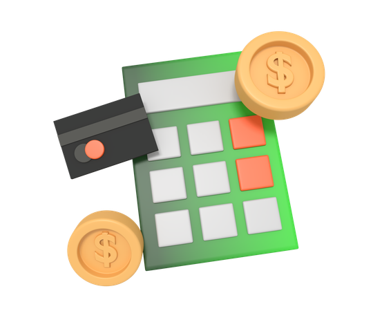 Calculo financiero  3D Icon