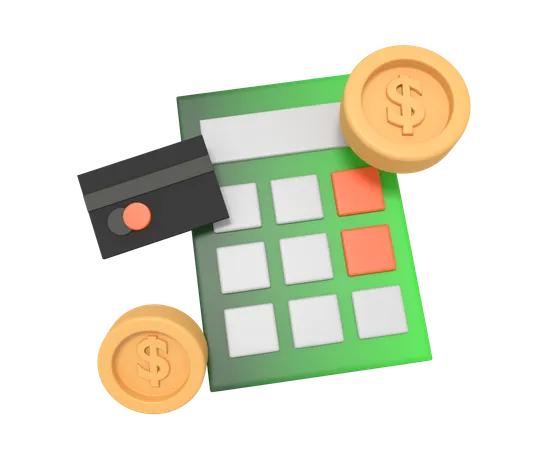 Calculo financiero  3D Icon