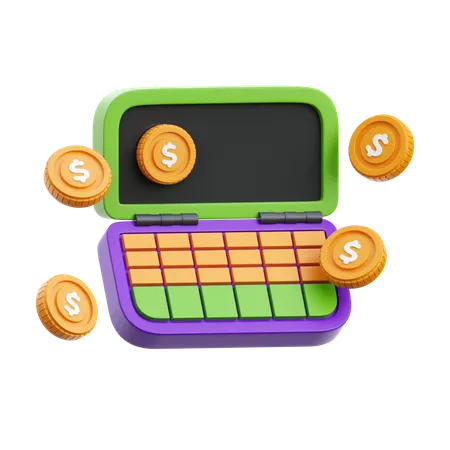 Calculo financiero  3D Icon