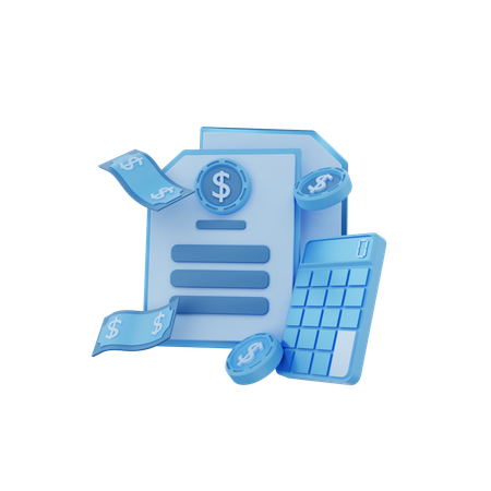 Calculo financiero  3D Icon