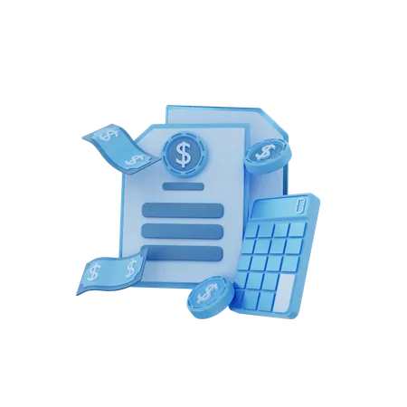 Calculo financiero  3D Icon