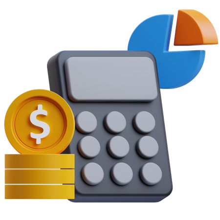 Calculo financiero  3D Icon