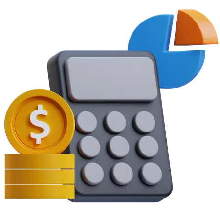 Calculo financiero  3D Icon