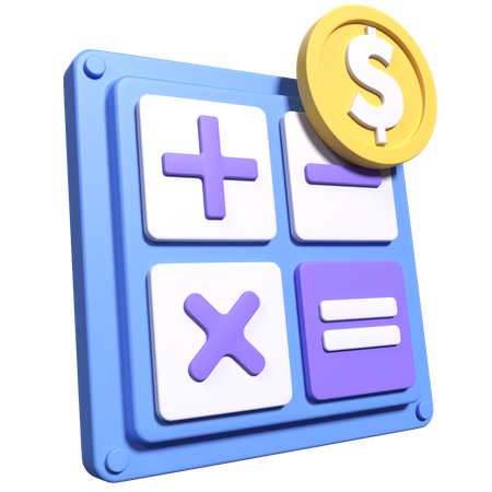 Calculo financiero  3D Icon