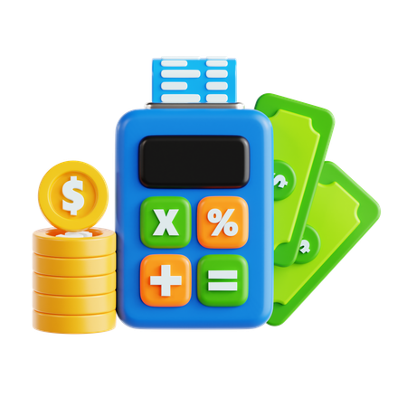 Calculo financiero  3D Icon