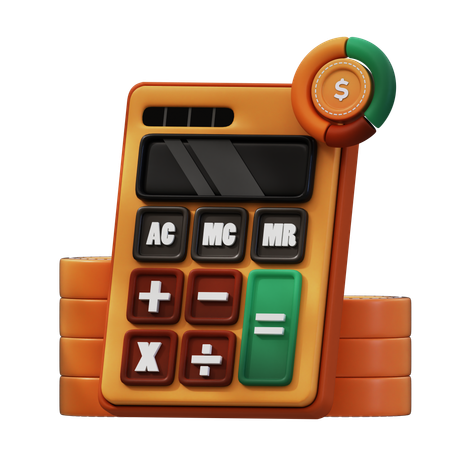 Calculo financiero  3D Icon