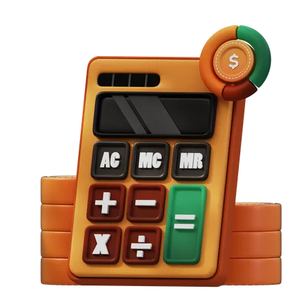 Calculo financiero  3D Icon