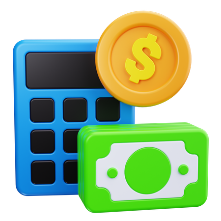 Calculo financiero  3D Icon